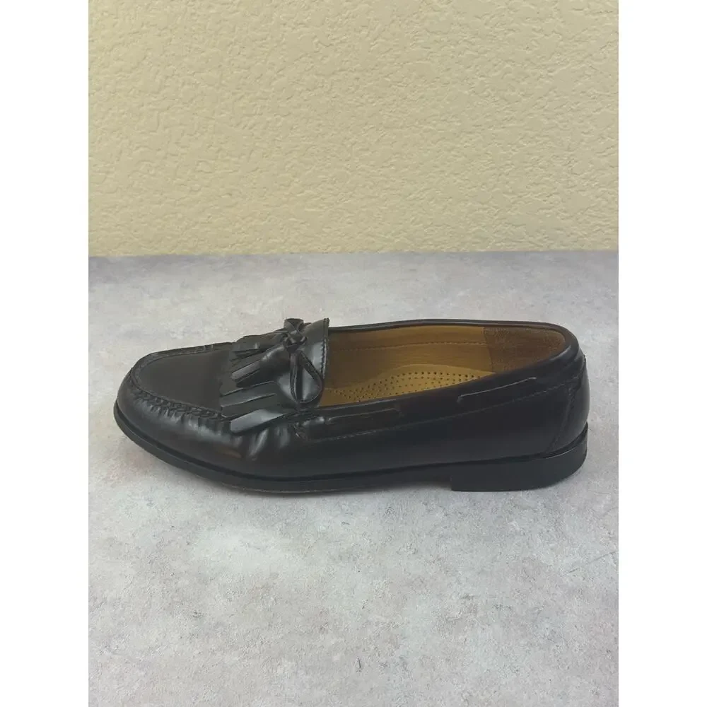 Cole Haan Burgundy Leather Tassel Loafer Men's Dress Shoes Size 9.5 D